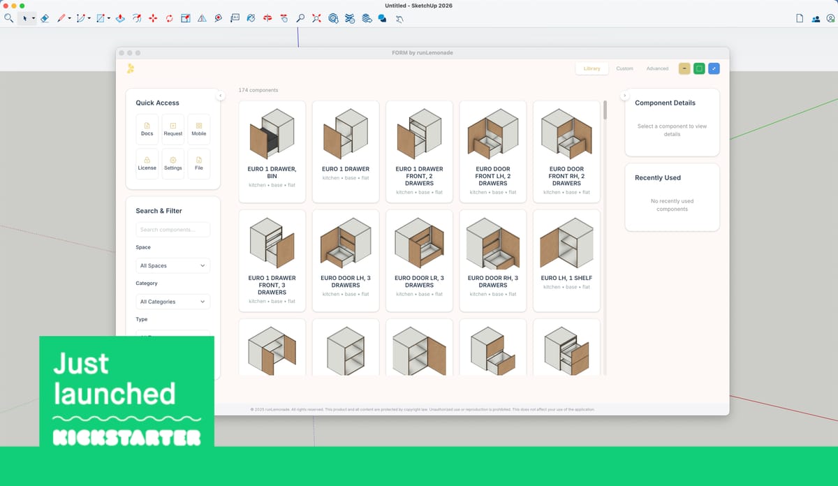 FORM for SketchUp, Now Launched on Kickstarter!